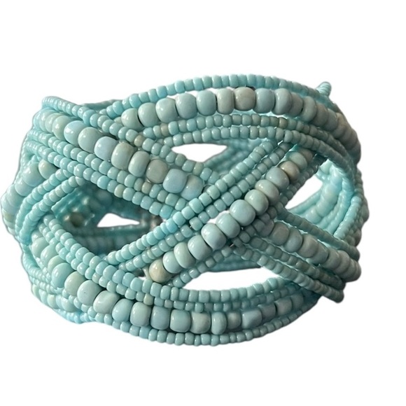 🟣BEADED BRAIDED CUFF BRACELETS Set of 4 - Picture 6 of 6